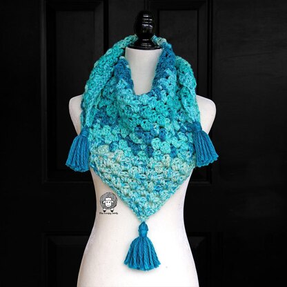 Once in a Blue Moon Triangle Scarf