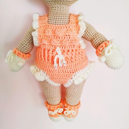 Crochet pattern tilda doll long legs