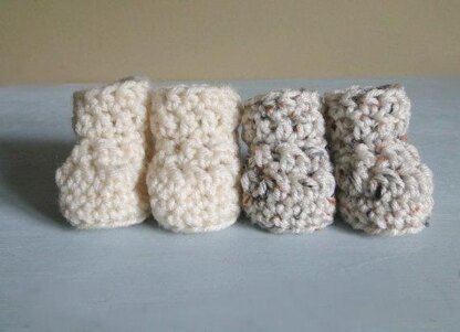 Quick and Easy Crochet Baby Booties