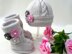 Knitting PATTERN Lovely Baby Set Baby Girl Booties and Cap