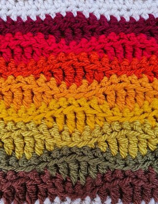Cosy Autumn Rainbow Blanket