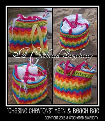 "Chasing Chevrons" Yarn & Beach Bag / Tote