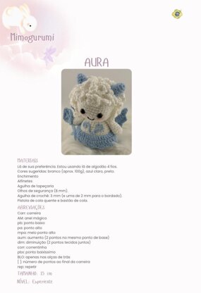 Aura – Cute Amigurumi Pattern Available in English & Portuguese