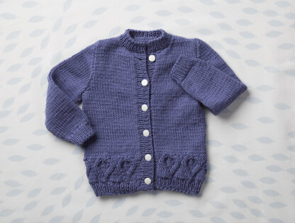 #1231 Yosemite - Cardigan Knitting Pattern for Babies in Valley Yarns Hayenville DK by Valley Yarns