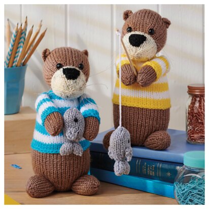 Otters Gone Fishing - knitting pattern