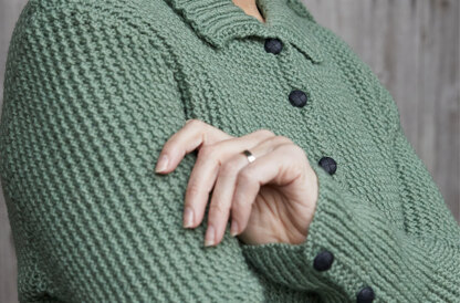 Rice Stitch Jacket - Knitting Pattern for Women in Debbie Bliss Cashmerino DK by Debbie Bliss - DB411 - Downloadable PDF