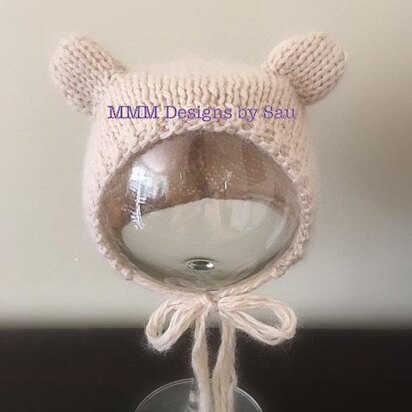 #142 Newborn Bear Bonnet