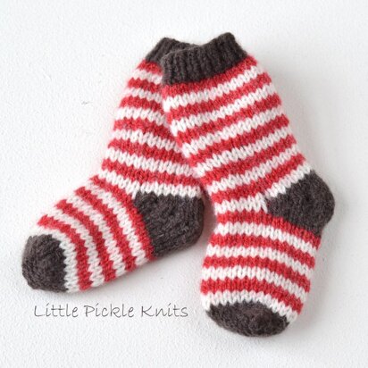 Simple Stripy Baby Socks