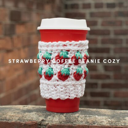Strawberry Coffee Beanie Cozy