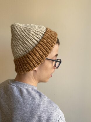 Fisherman's rib knit look crochet beanie