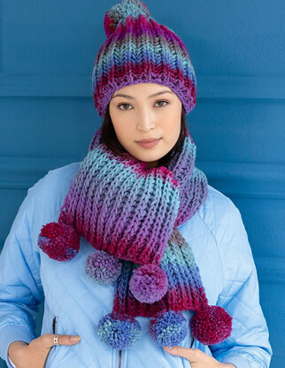 Oleanda Hat & Scarf in Noro Kureyon Air - 22 - Downloadable PDF