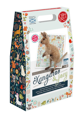 The Crafty Kit Company Kangaroo & Joey Needle Felting Kit - 28cm