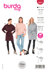 Burda Style Misses' Top, Dress with Loose Roll Neck Collar B6074 - Paper Pattern, Size 8-18 (34-44)