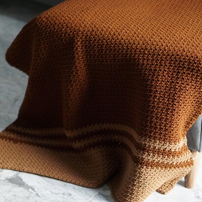Moss stitch crochet blanket pattern