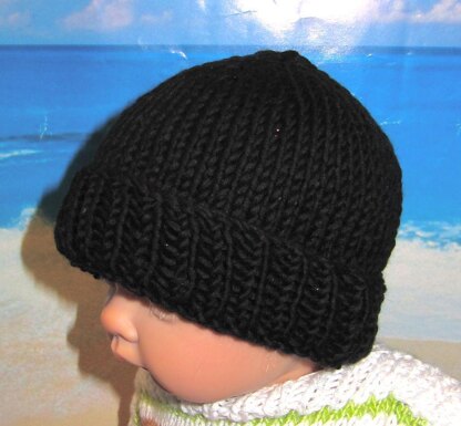 Baby Black Beanie