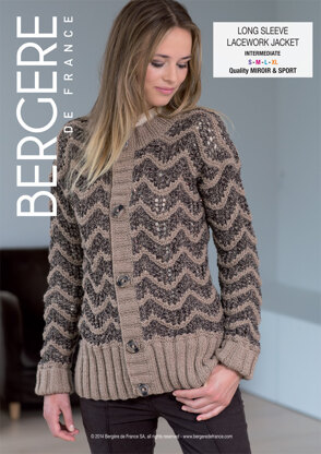 Long Sleeve Lacework Jacket in Bergere de France Sport