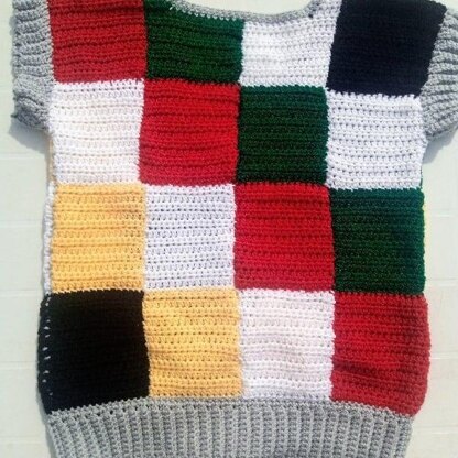 Patchwork Sweater Vest