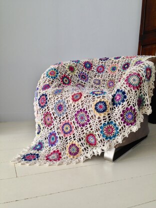 Batik flower  blanket