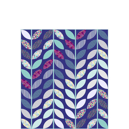 LoveCrafts Leaves Painterly Blooms Quilt Pattern - Leaves Painterly Blooms Quilt Pattern