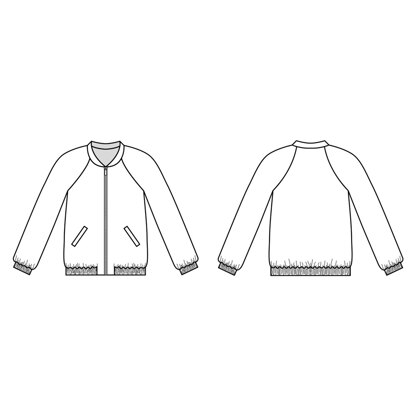 Rebecca Page Children's Bomber Jacket Sewing Pattern - Downloadable PDF