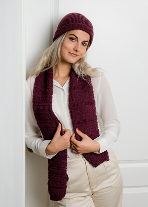 Estense Hat and Scarf in Regia Premium Cashmere - 7264 - Downloadable PDF