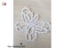 Openwork white butterfly crochet
