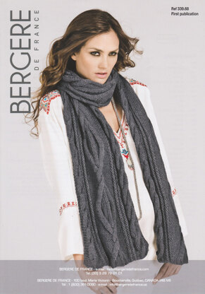 Scarf in Bergere de France Pur Nature - 33968