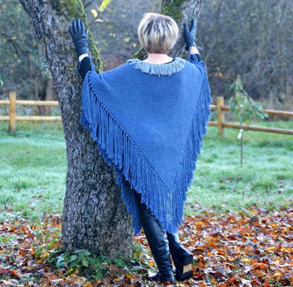 Blue Wings Poncho