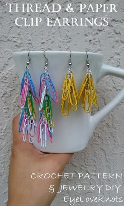 Thread & Paper Clip Earrings