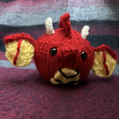 Red Con Dragon - knitting pattern