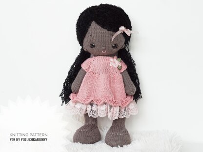 Knitting Pattern, Doll clothes - Shabby Chic dress supplement