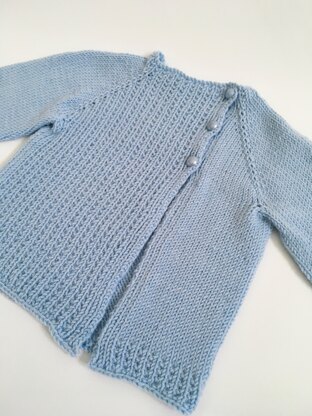 blue baby cardigan