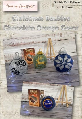 Christmas Baubles x 3 Chocolate Orange Cover Knitting Pattern