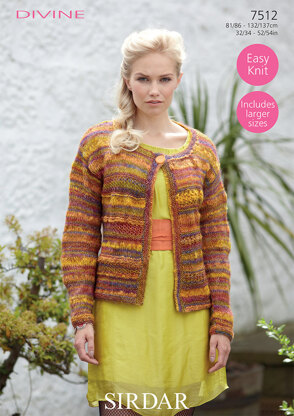 Cardigan in Sirdar Divine - 7512 - Downloadable PDF