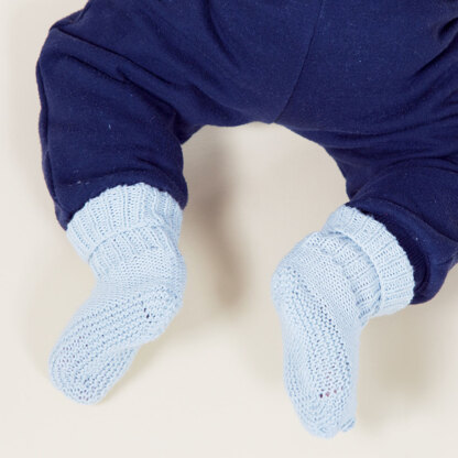 "Pal Bootees" - Booties Knitting Pattern For Babies in MillaMia Naturally Soft Cotton