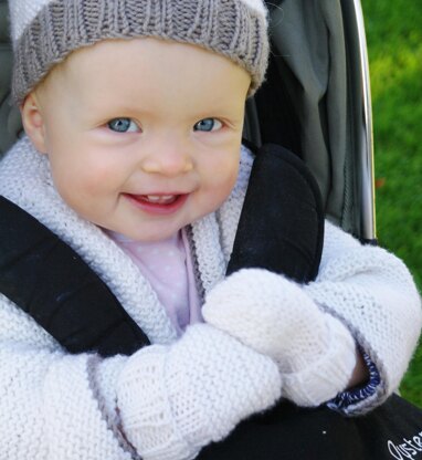 Easy Baby Hat, Booties & Mittens set