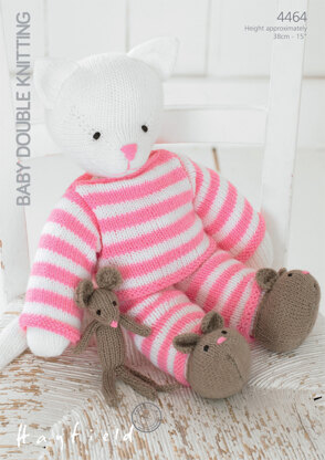 Kitty Toy in Pyjamas in Hayfield Baby DK - 4464 - Downloadable PDF