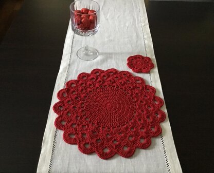 Camellia Round Placemat & Coaster Set N 148