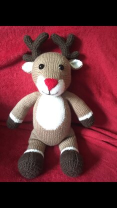 Reindeer knitable cuddly toy