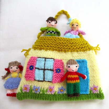 10 Tiny Dolls and Cottage Bag