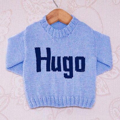 Intarsia - Hugo Moniker Chart - Childrens Sweater