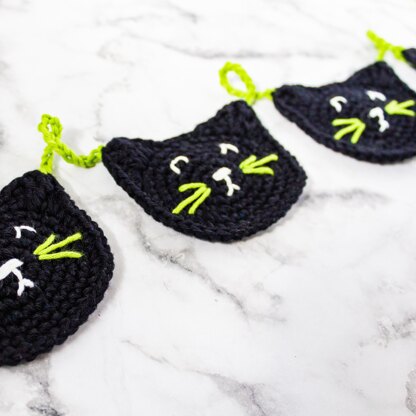 Spooky Black Cat Garland