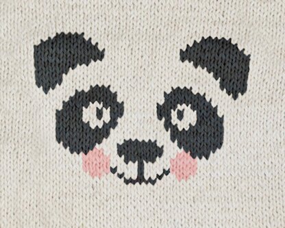 Panda Asymmetrical Baby Cardigan