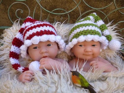 Long/Short Tailed Wee Willie Winkie Style Crocheted Christmas/ Winter Hat Pattern