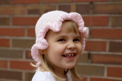 Ruffled Striped Hat