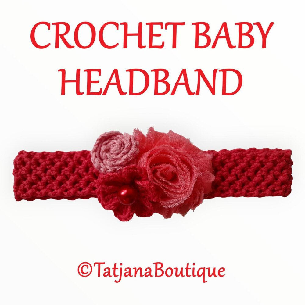 Stretchy crochet best sale baby headband pattern