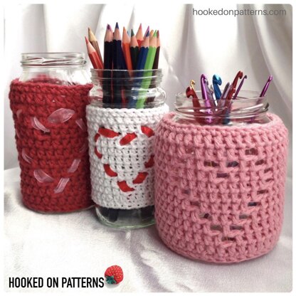 Heart Jar Cozy Candle Cover