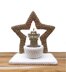 Star tealight holder in 2 versions - easy made from scraps of yarn