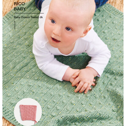 Blanket & Hat in Rico Baby Dream Tweed DK - 1157 - Leaflet