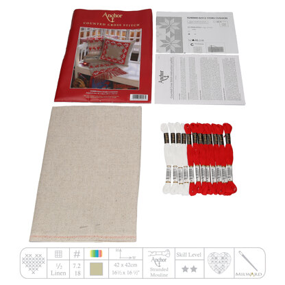 Anchor Stars Cushion Cross Stitch Kit - 42cm x 42cm